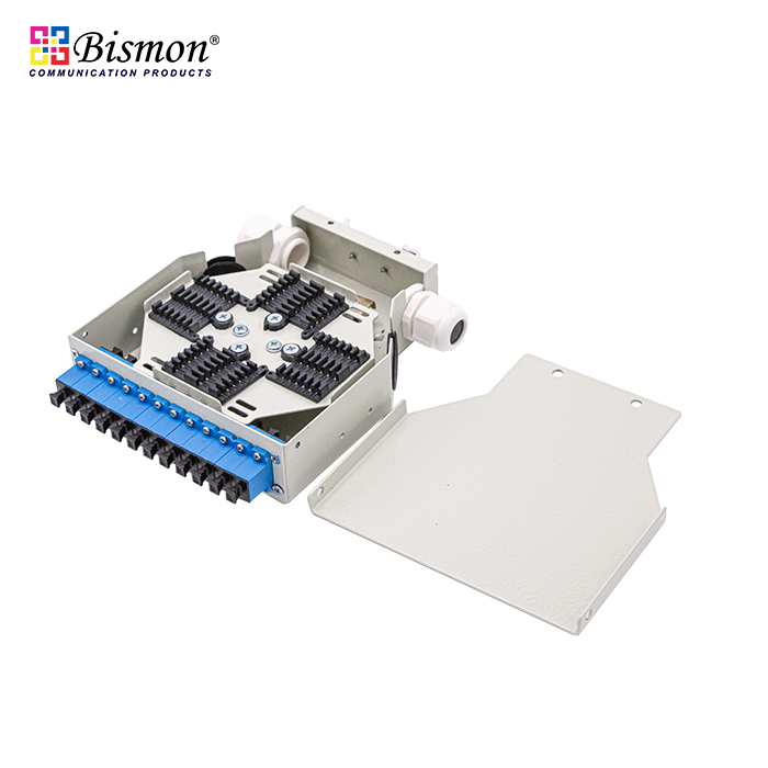 DIN-Rail 12 Core Wall Box fiber optic+SC Adapter Single-mode Simplex